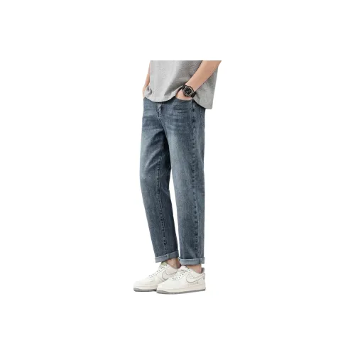 Tonlion Винтажные синие унисекс джинсы