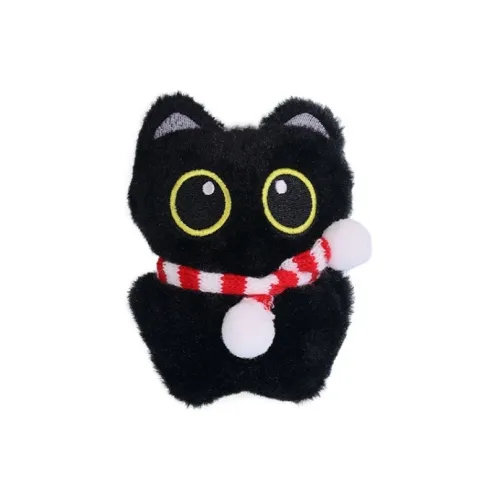 WADORN Черный Кот Уголь Шар Плюшевый Брелок 10 см Высота