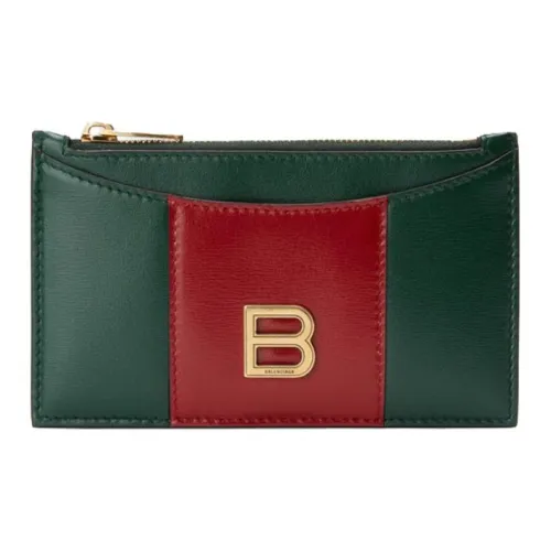 GUCCI Многоцветный кожаный кошелек для карт с застежкой унисекс красный зеленый