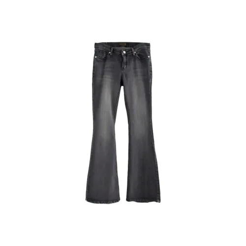 LOWEAR Slub Low Ботинки Cut Деним Брюки Джинсы Женские