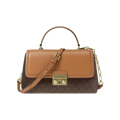 MICHAEL KORS Tribeca Искусственная кожа Сумка через плечо Средняя Женская Темно-коричневая