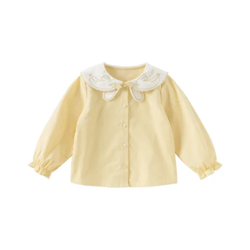 DAVE BELLA Светло-желтая унисекс повседневная рубашка