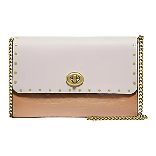 COACH Marlow Телячья кожа Кожа Сумка через плечо Маленькая Женская Белая и Хаки