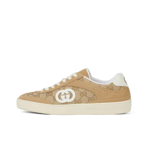 GUCCI G75 Low Топ Скейтборд Кроссовки 3 см Женские Бежевые