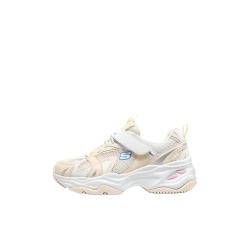 Skechers Низкий Топ KIDS Толстая Подошва Кроссовки Белый Абрикос Детский