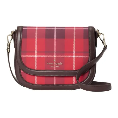 Kate Spade Сумка Saddle из ткани с коровьей кожей сумка через плечо сумка на плечо женская красная и черная