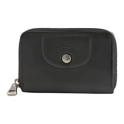 LONGCHAMP Кожа Монетница Мини Женский Черный