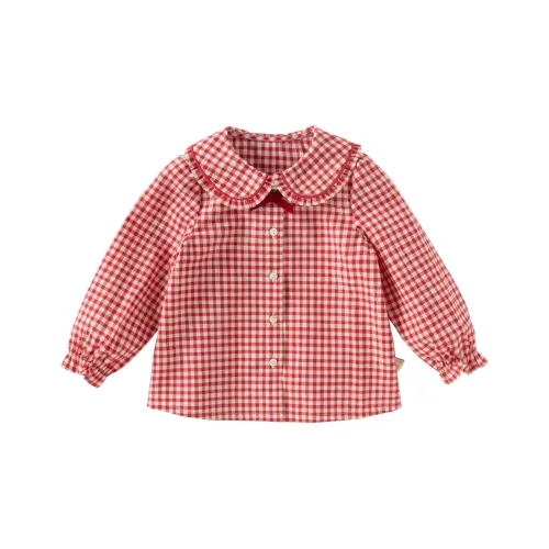 DAVE BELLA Красный Белый Клетка Детская Повседневная Рубашка