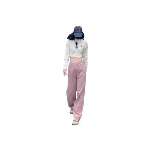 HKPXR Грязно-розовые женские джинсы