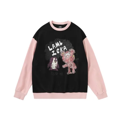 LAMLICKA Свитшот Унисекс Черный Розовый