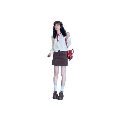 PARKYEON Красный топ + юбка Женские комплекты с юбкой