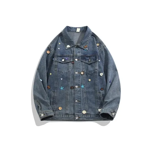 D W Небесно-синий Унисекс Джинсовые куртки