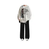 Топ: White, Брюки: Black