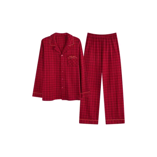 MADALLO Темно-красный Мужской Пижамный Комплект