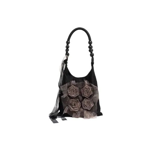 MINLUBAOLUO ПУ (полиуретан) Сумка через плечо Стандартная Женская Черная Карамель