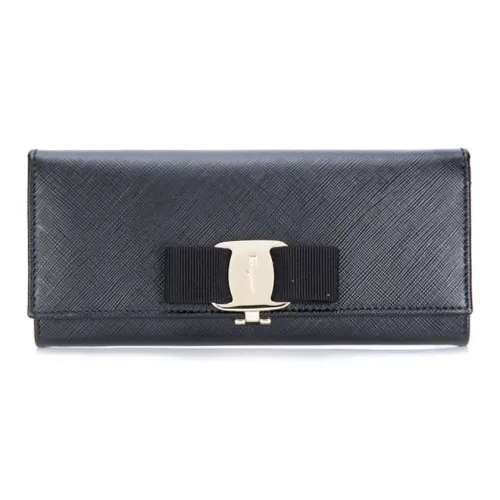 Ferragamo Кошелек из коровьей кожи женский черный