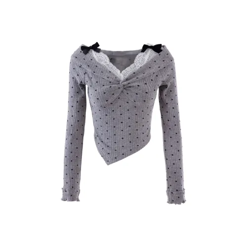 Pa33word Серый Женские T-рубашки