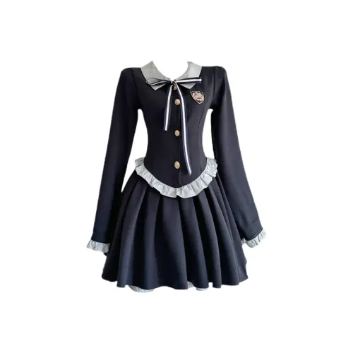 OYANXI Длинное платье с длинными рукавами женское