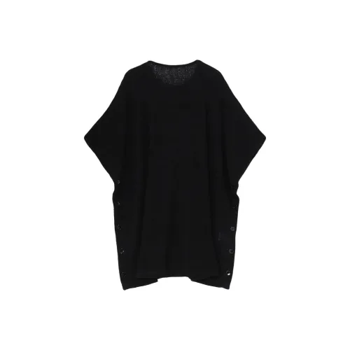 Yohji Yamamoto Ground Y FW25 SPIDER WEB KNIT SIDE BUTTON SHORT SLEEVED SHIRT KNIT Unisex