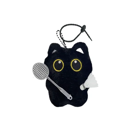 WANGE Cute Plush Coal Шар Little Кошка Кукла Plush Брелок 12,5 см Высота