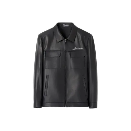 AUTOMOBILI LAMBORGHINI Кожаная куртка унисекс