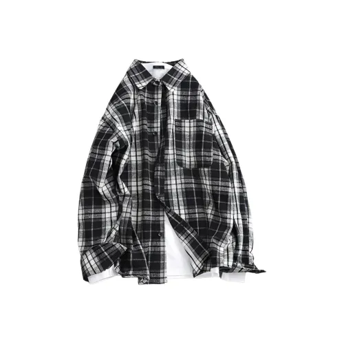 SLLAVIF Мужские черные рубашки