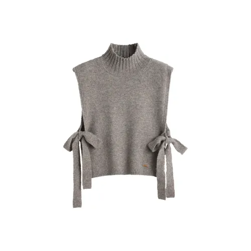 Tonlion Бежевый с Кофейным цветочным Женская Трикотаж