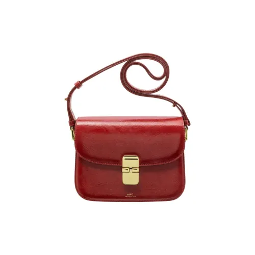 A.P.C. Joint Paragraph Grace Коровья кожа Сумка на плечо Маленькая Женская Красная