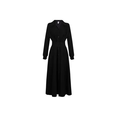 Matsumoto Soso Длинное платье с длинными рукавами для женщин