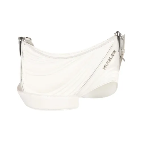 Mugler Сумка через плечо из коровьей кожи среднего размера женская цвет экрю