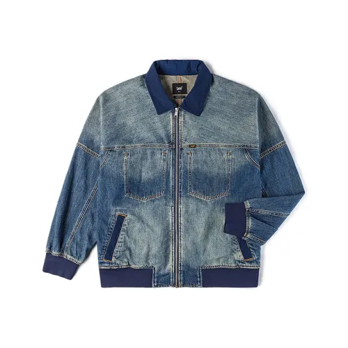 Lee Темно-синий Мужской Джинсовые куртки