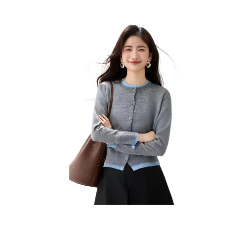 ZVJH Серый Женский Трикотаж