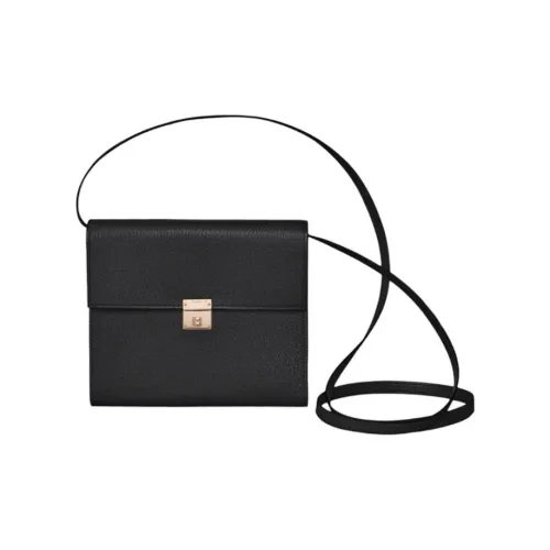 HERMES Clic Mysore Chevro Handheld Сумка через плечо Женская 89 Черный