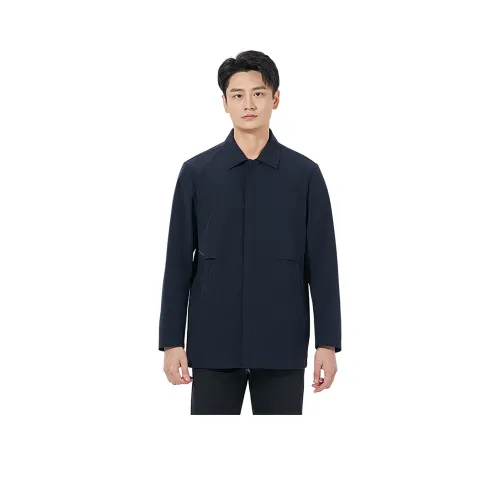 LESS IS MORE Темно-синий Синий 25QFY6151Y Мужской Тренч