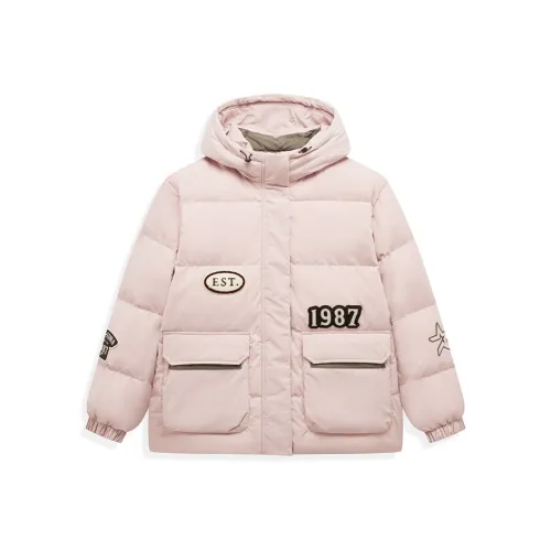 XTEP Пуховик Женские Moonlight Pink Misty Brown