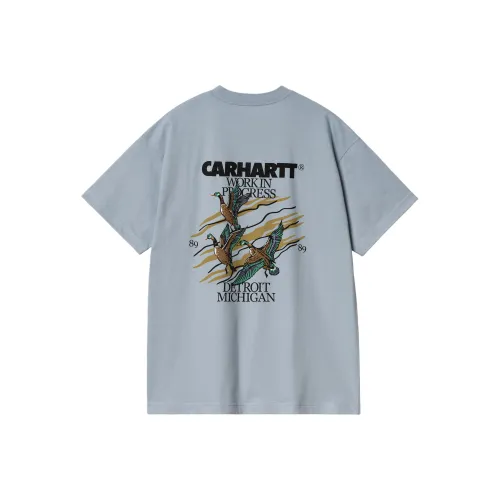 Carhartt WIP FW24 Небесно-голубой Унисекс T-рубашки