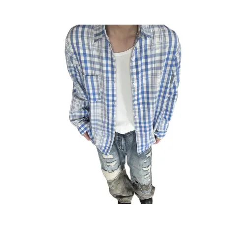 DARK HORSE Светло-синие унисекс рубашки