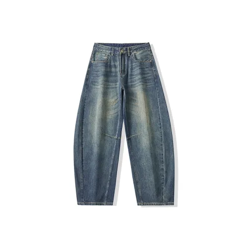 MORii Винтажные синие унисекс джинсы