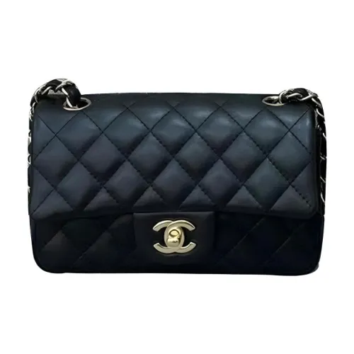 CHANEL Classic Flap CF Sheepskin Сумка через плечо Мини Женская Черная