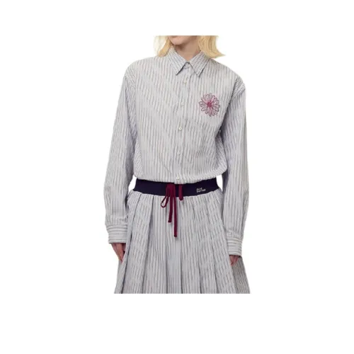 MARDI MERCREDI FW25 Хлопок Рубашка STRIPE_Синий Burgundy Рубашка Женская