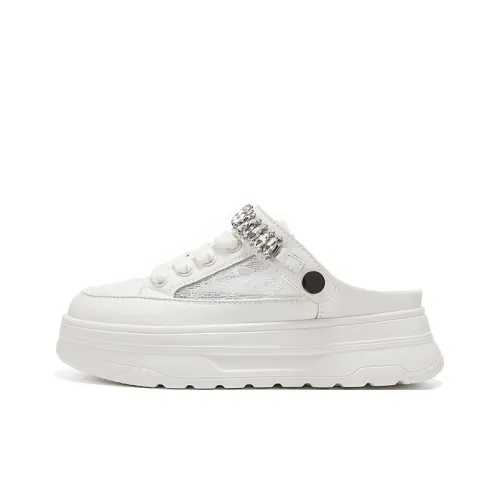 ST SAT Кожаные тапочки для дома с пэчворком женские