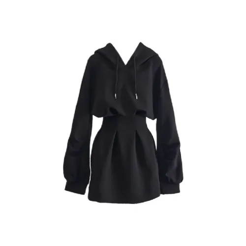 UYH С утяжкой на талии Толстовка Осенний Зимний Юбка Женская