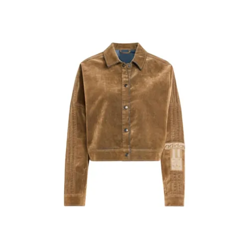 Adidas Originals ADIBREAK FW25 Брушированная саржа Куртка Женская