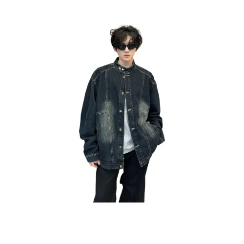 KAIZZGAO Черный Синий Мужской Джинсовые Куртки