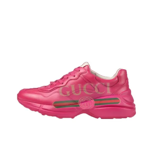 GUCCI Rhyton Low Топ Толстая подошва Кроссовки Женские Розовые