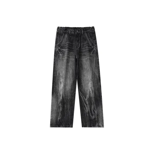 YASHENQISHI 195T6819 Черный Серый Мужские Джинсы