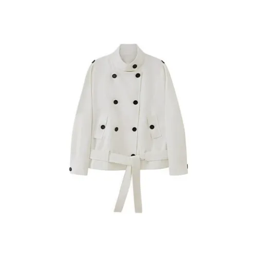 VKXOW Белый Женский Тренч