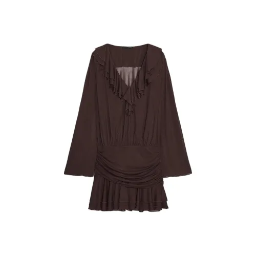 ZARA Длинное платье с длинными рукавами женское