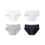 Бант Белый + Клетка Синий + Сердце Серый + Темно-синий Синий