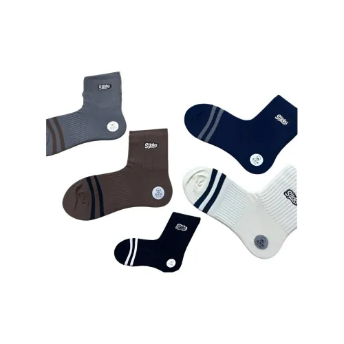 MIIOW Набор из 5 шт (ассорти) Мужские носки MID до икры